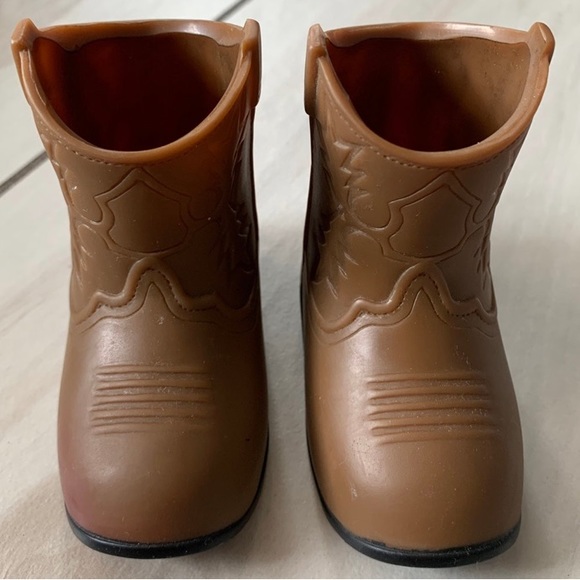 Battat doll brown ‘cowboy’ boots with black bottom. - Picture 1 of 10